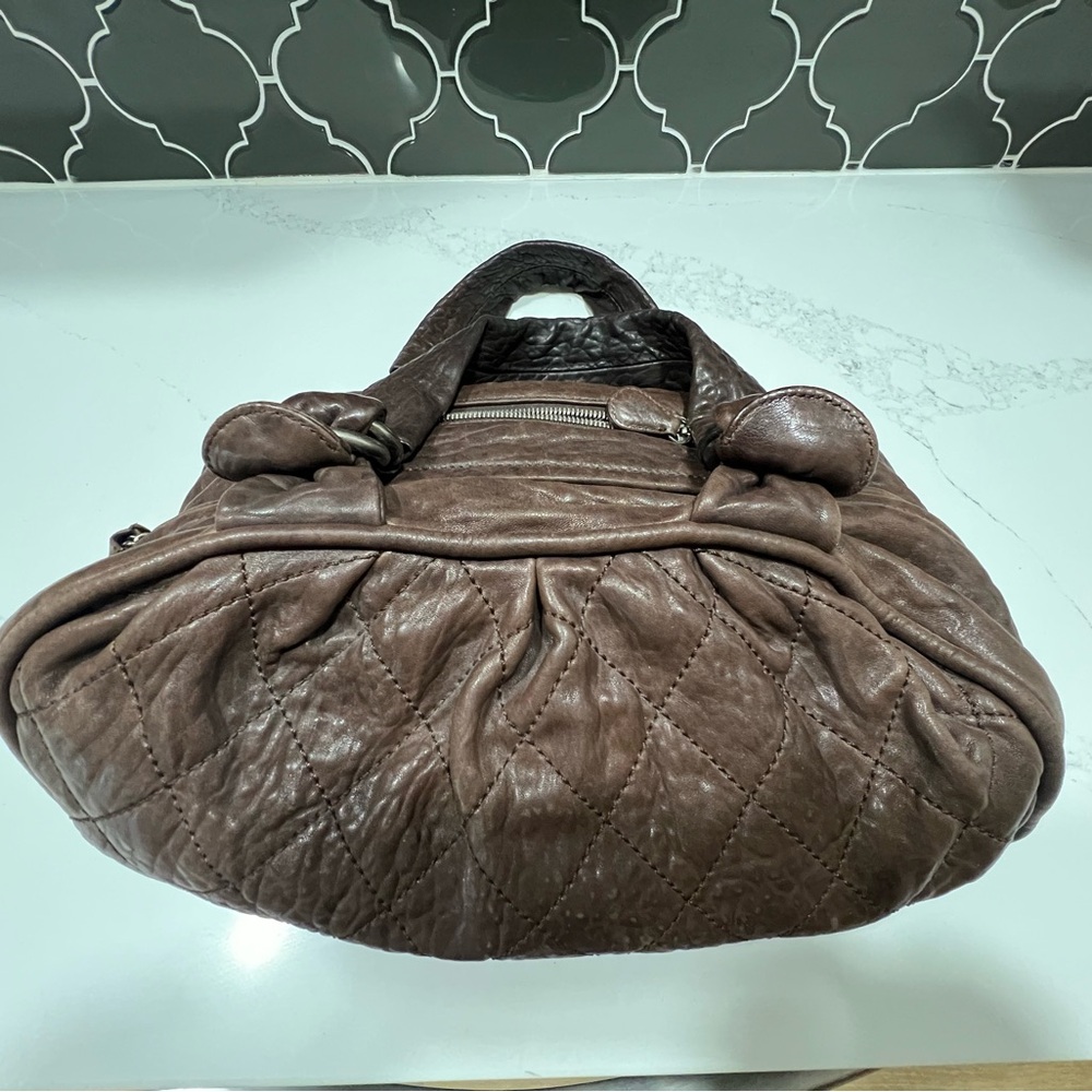 Authentic vintage rare Chanel Le Marais Bowler Bag Chocolate Brown